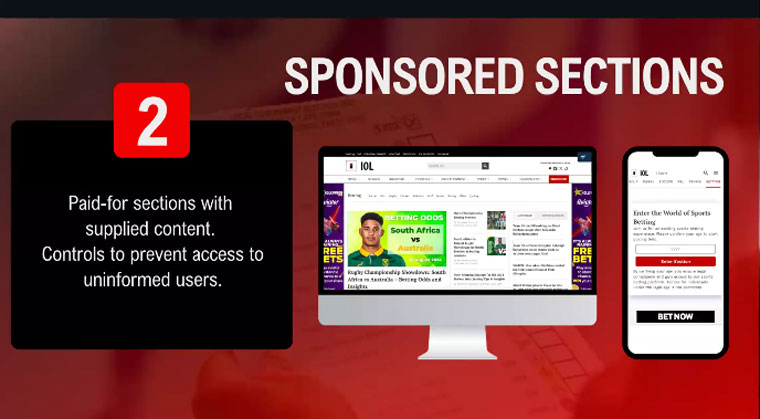 Lance Witten, editor in chief at IOL, explained how sponsored sections are bringing in revenue.